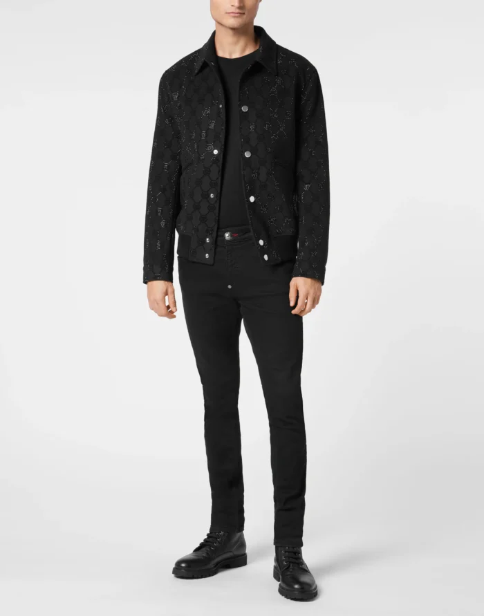 Wool Bomber LS Monogram