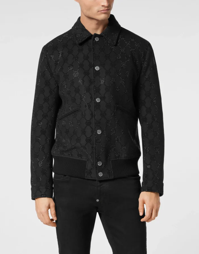 Wool Bomber LS Monogram