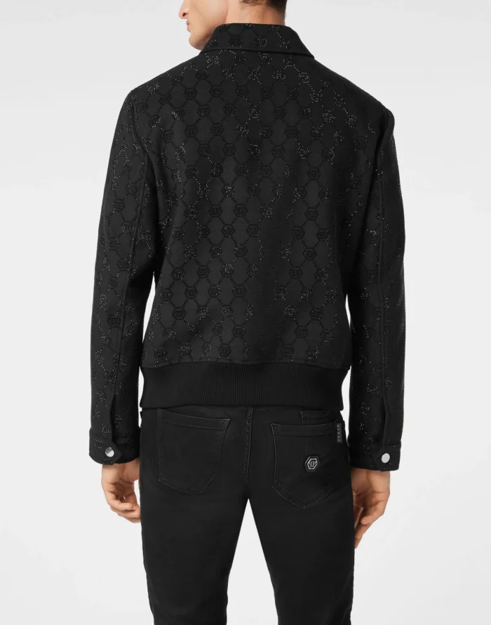 Wool Bomber LS Monogram