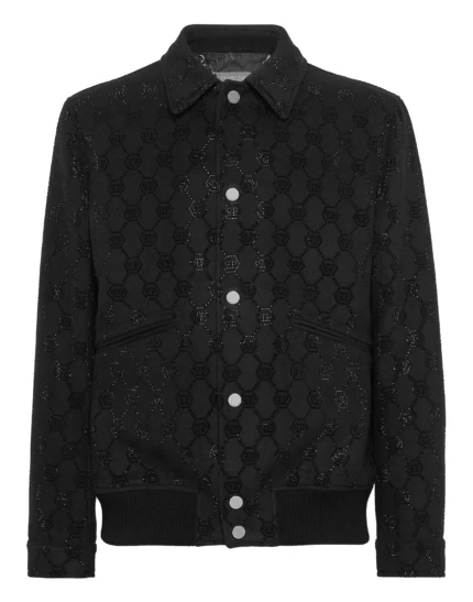 Wool Bomber LS Monogram