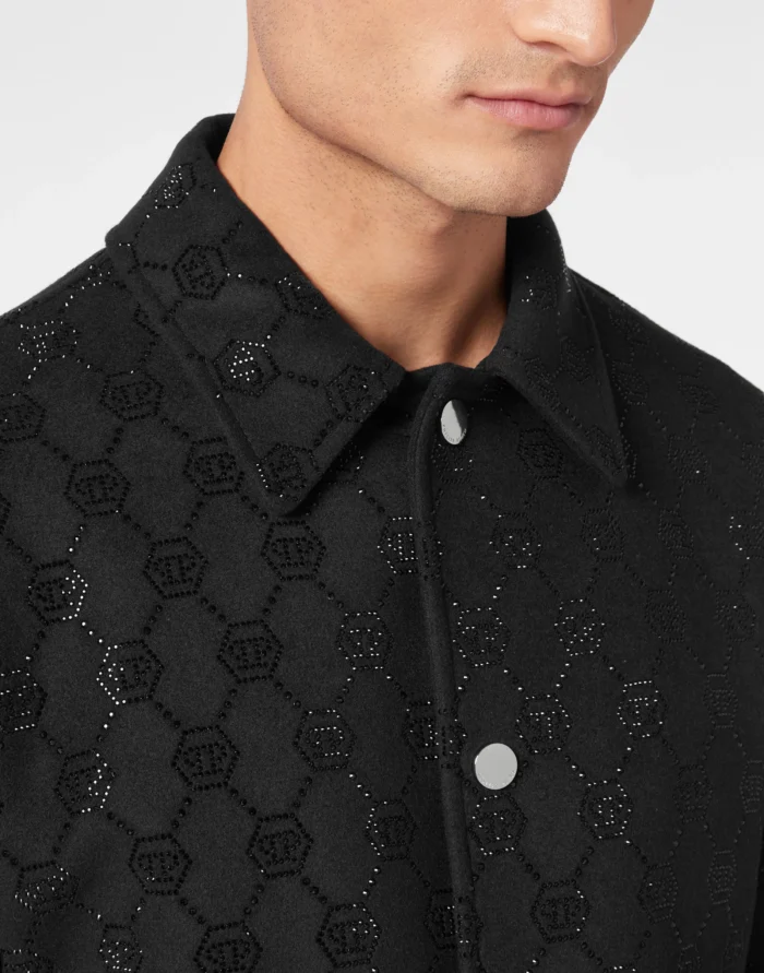 Wool Bomber LS Monogram