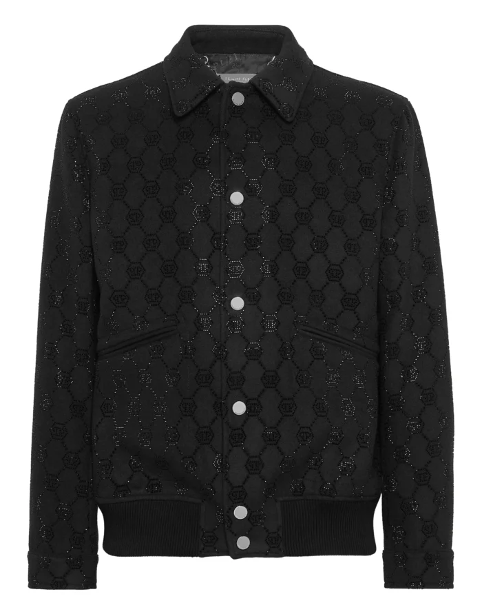 Wool Bomber LS Monogram