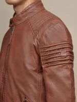 Zip Up Genuine Leather Jacket