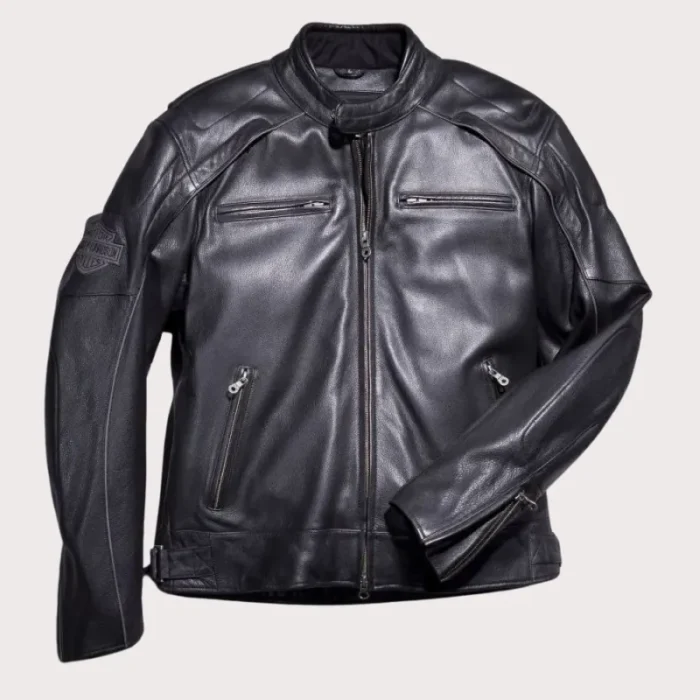 Harley Davidson Motorcycle Vintage Black Leather Jacket
