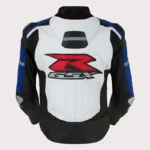 Suzuki Gsxr Blue Motorcycle Leather Race Jacket