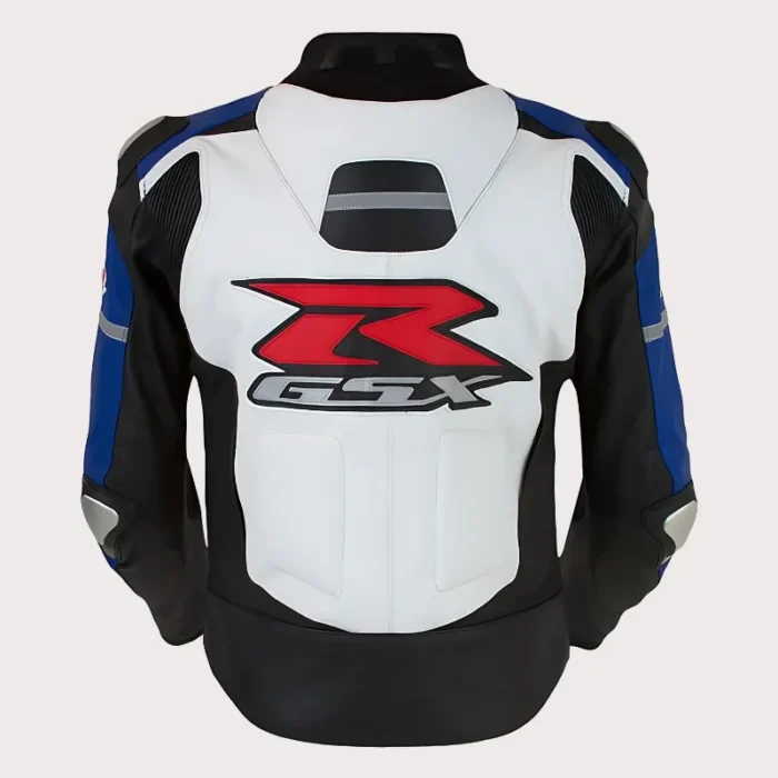 Suzuki Gsxr Blue Motorcycle Leather Race Jacket