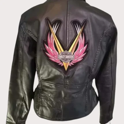 Harley Davidson Moto Biker Leather Jacket