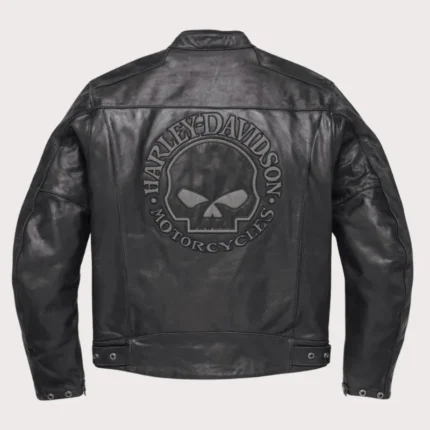 Harley Davidson Motorcycle Vintage Black Leather Jacket