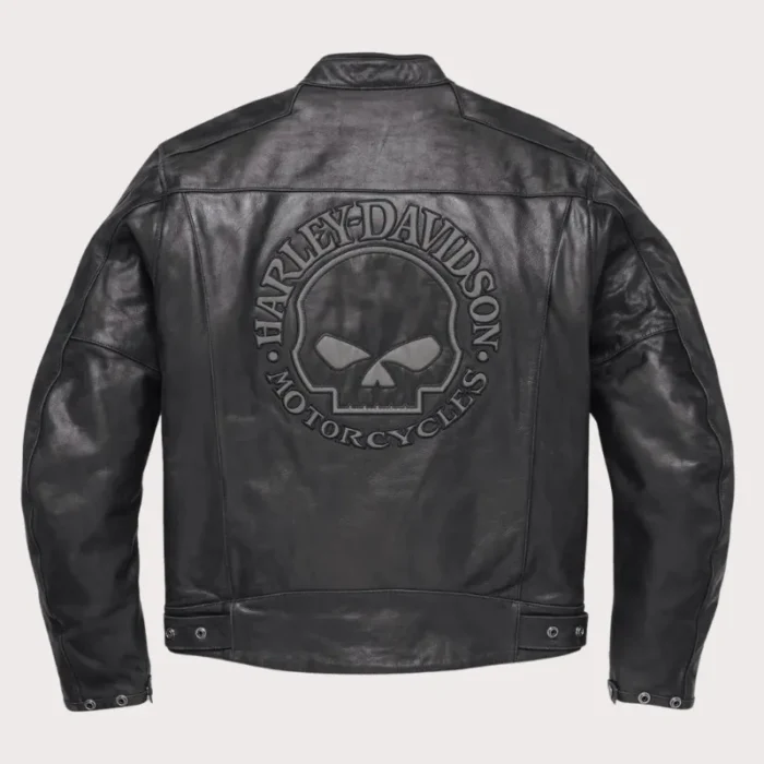 Harley Davidson Motorcycle Vintage Black Leather Jacket