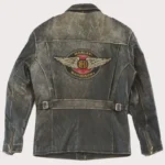 Men's Harley Davidson Distressed Slim Fit Motorcycle Biker Leather Jacket