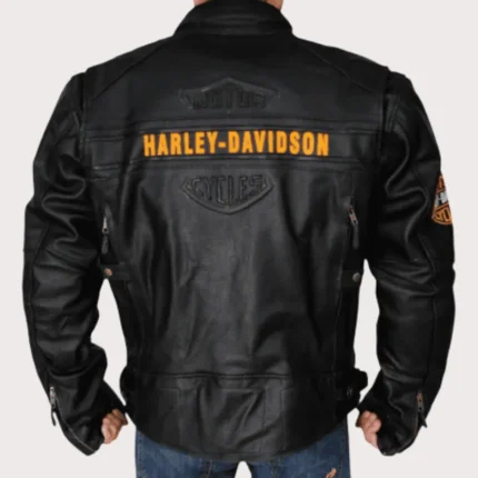 Harley Davidson Black Motorcycle Biker Vented Jacket