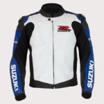 Suzuki Gsxr Blue Motorcycle Leather Race Jacket