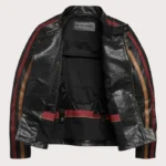 Harley Davidson Black Stripe Motorcycle Leather Jacket