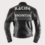 Black Honda Motorbike Cowhide Leather Jacket