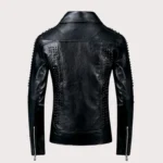 Handmade Mens Studded Leather Jacket, Rock Punk Style Leather Jacket