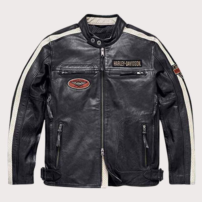 Harley Davidson Command Men Motorcycle Leather Jacket