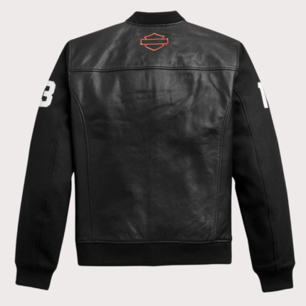 Harley Davidson Hd Mc Mixed Media Bomber Jacket