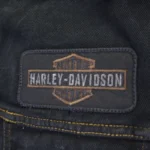Harley Davidson Mens Denim Jacket with Leather Sleeves