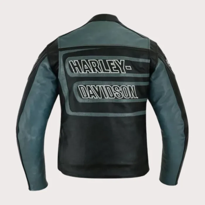 Harley Davidson Black & Gray Leather Jacket