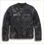 Harley Davidson Motorcycle Distressed Leather Jacket