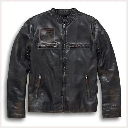 Harley Davidson Motorcycle Distressed Leather Jacket