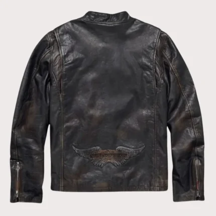 Harley Davidson Motorcycle Distressed Leather Jacket