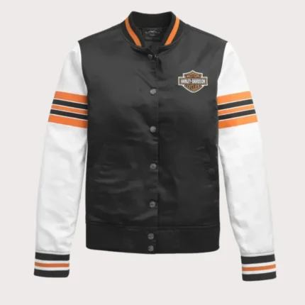 Harley Davidson Sleeve Stripe Bomber Jacket