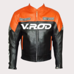Harley Davidson V-rod Motorcycle Racing Leather Jacket