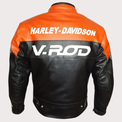 Harley Davidson V-rod Motorcycle Racing Leather Jacket