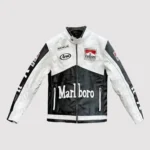 Marlboro White Vintage Cafe Racer Jacket