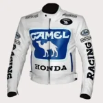 Max Biaggi Camel Honda Motorcycle Leather Motogp Jacket