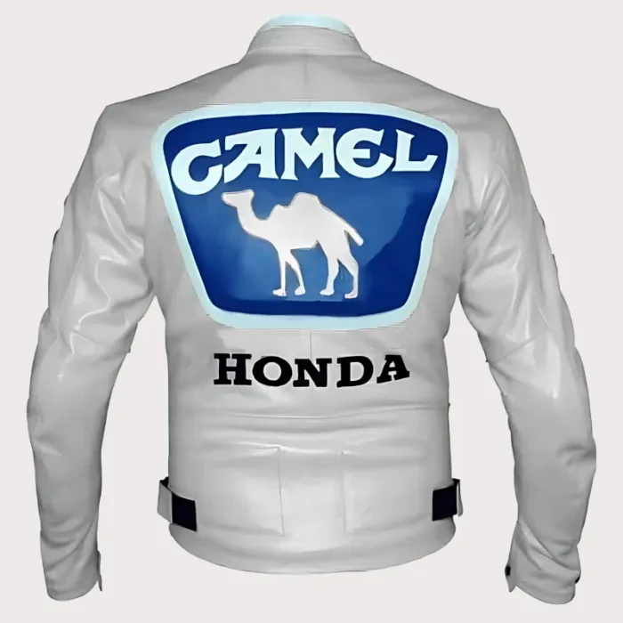 Max Biaggi Camel Honda Motorcycle Leather Motogp Jacket