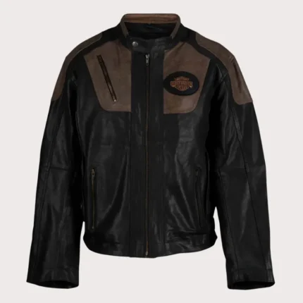 Men H-D Triple Vent Trostel Leather Jacket