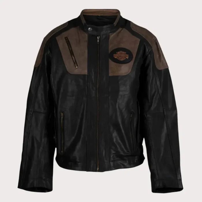 Men H-D Triple Vent Trostel Leather Jacket