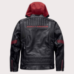 Mens Harley Davidson Motorcycle Leather Jacket with Donhill Hoodie