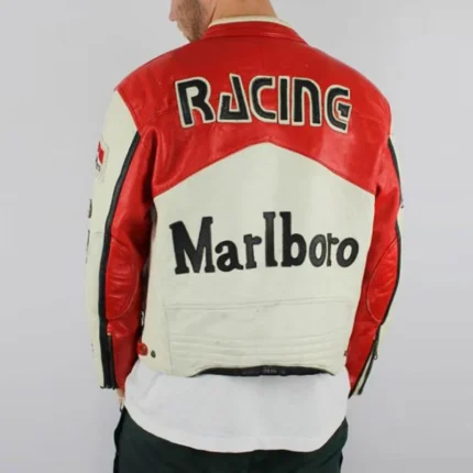 Mens Moto Racer Marlboro Leather Jacket