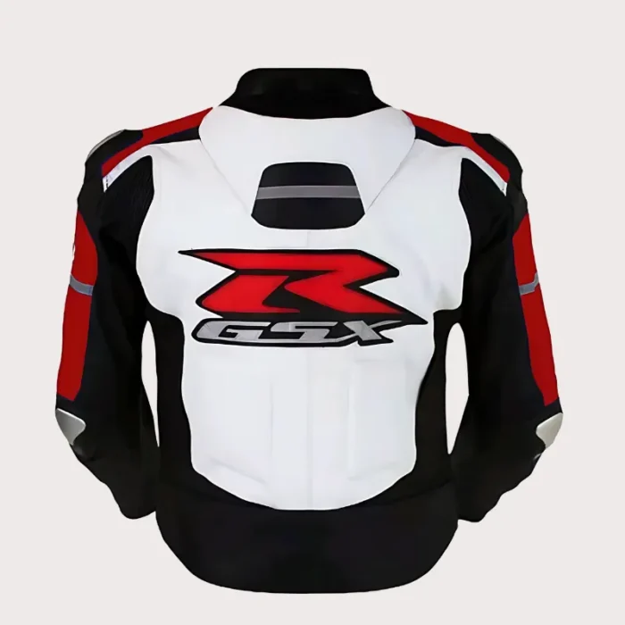 SUZUKI GSXR Motorcycle Leather Racing Red Jacket