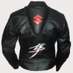 Suzuki Hayabusa Motorcycle Leather Racing Black Jacket