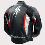 Suzuki Hayabusa Motorcycle Leather Red Racing Jacket