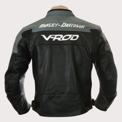 V-rod Harley Davidson Motorcycle Racing Leather Jacket