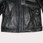 New Mens Black Metal Spiked Studded Leather Jacket