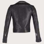 Silver Studded Biker Jacket with Pins