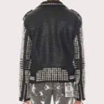 Studded Leather Biker Jacket